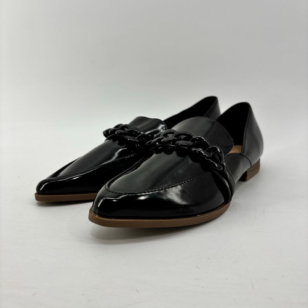 LC Lauren Conrad Demii Womens 9.5 Black Faux Patent Leather Loafer - Picture 10 of 13
